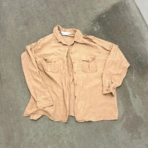 Carlie’s court  silk button up top